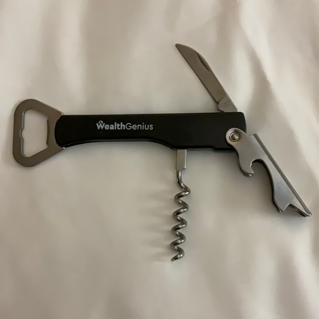 WealthGenuis corkscrew and bottle opener